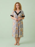 Grey Rose Lace