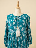 Teal Leaf Crinkle